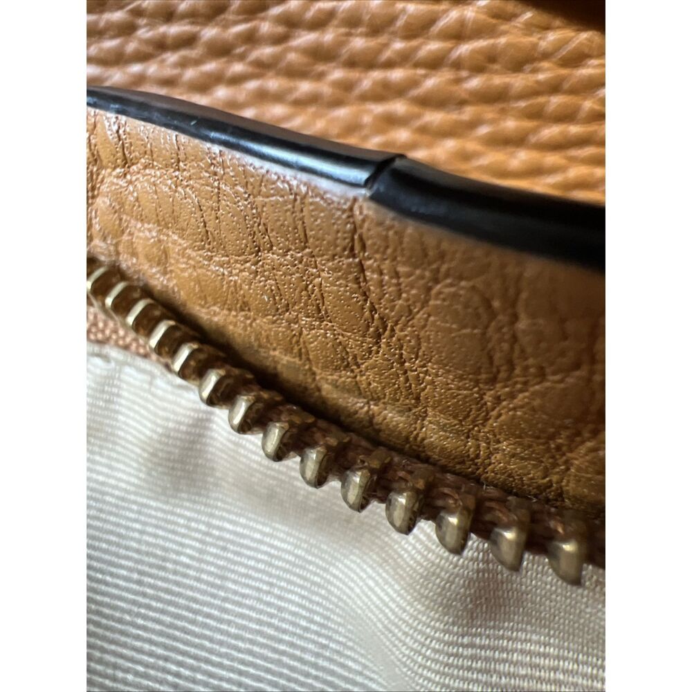 Coach Soft Brown Pebbled Leather Shoulder Bag Bleecker Model 31623 - Picture 13 of 13